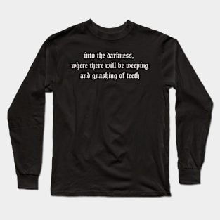 gnashing teeth with back print Long Sleeve T-Shirt